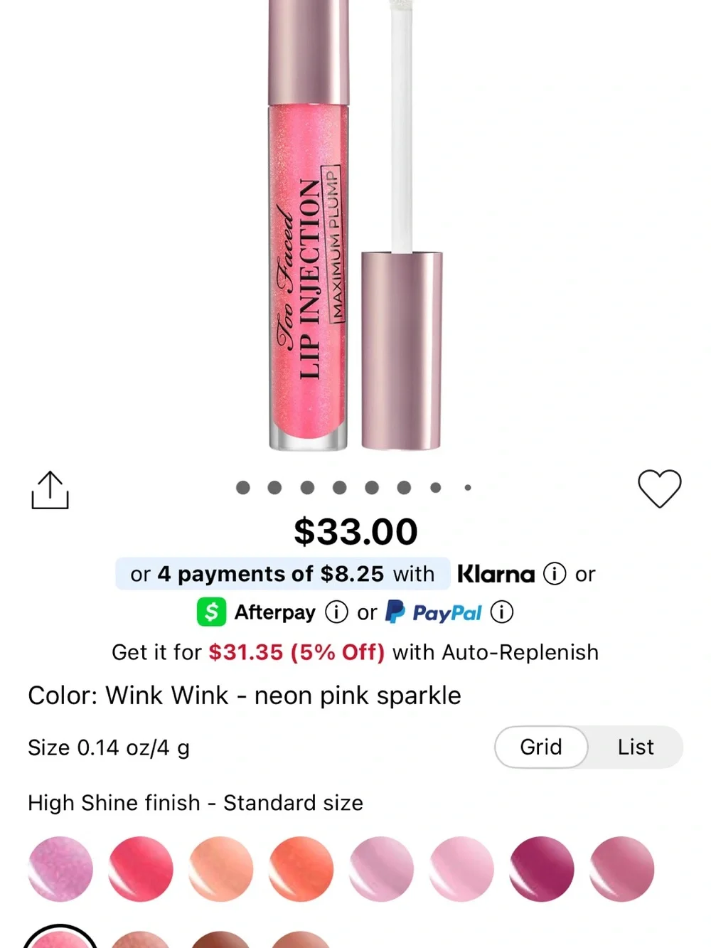 Too Faced Lip Injection Maximum Plump - Bright Pink Packaging